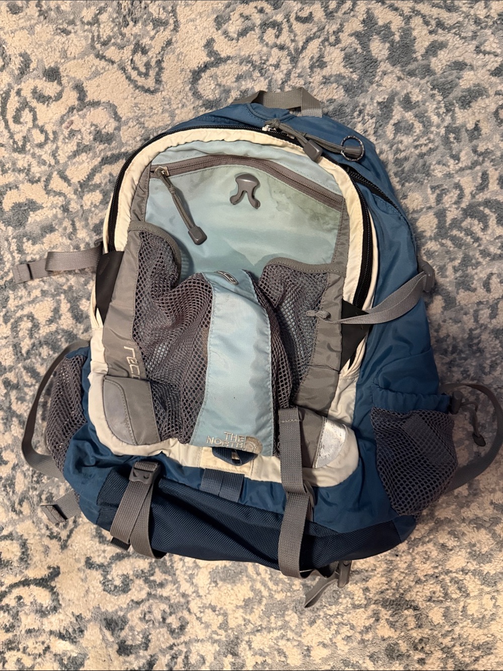 The North Face Navy and Light Gray Outdoor Backpack